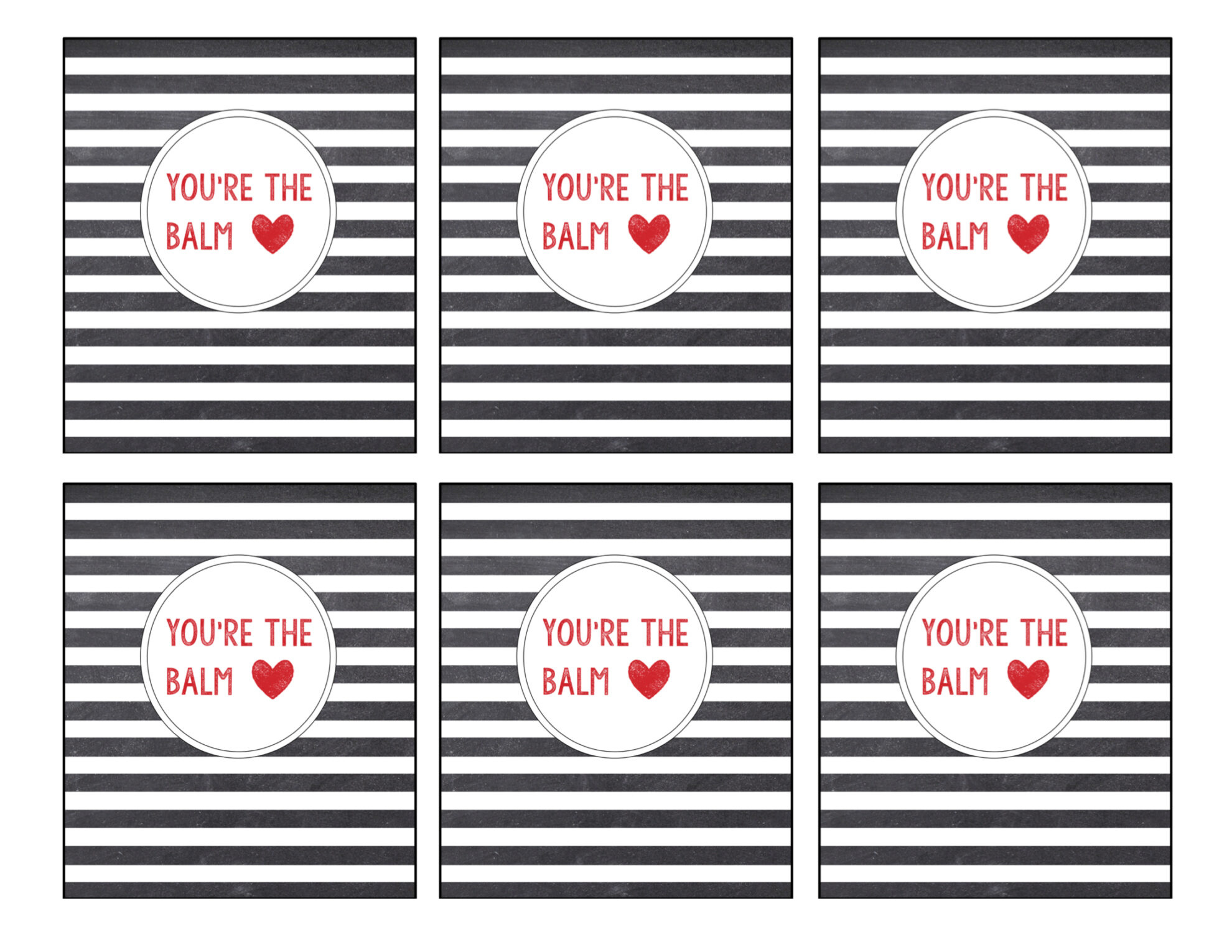 Chapstick Card Free Printable &amp;quot;You&amp;#039;Re The Balm&amp;quot; - Paper Trail Design throughout Free Printable You Are the Balm Printable