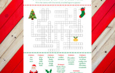 Christmas Holiday Fill In Crossword Puzzle Worksheet Digital intended for Printable Holiday Crossword Puzzles