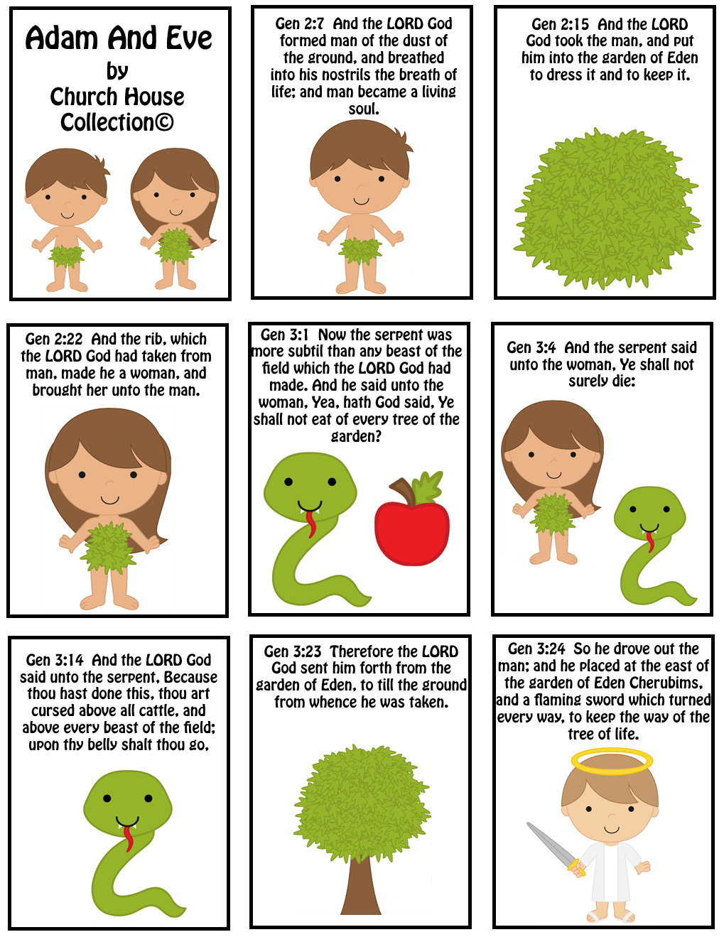 Church House Collection Blog: Free Adam And Eve Mini Booklet with regard to Adam And Eve Printable Craft