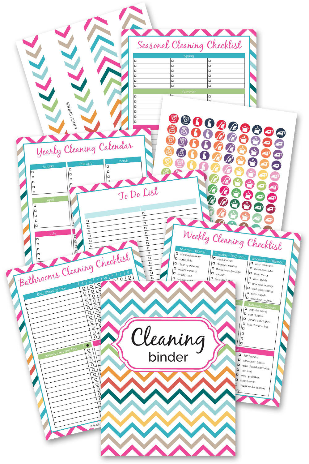 Cleaning Binder Printables - Sarah Titus throughout Free Printable Cleaning Binder