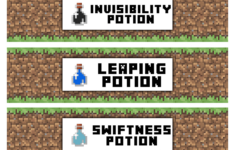 Clip Art & Party Printables – Web Digital Papers: Free Printable with regard to Free Printable Minecraft Water Bottle Labels