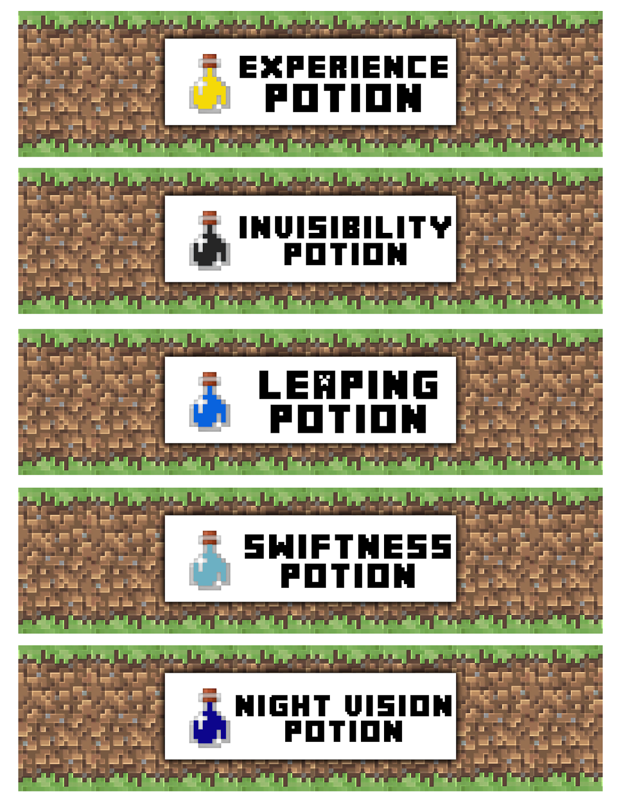 Clip Art &amp;amp; Party Printables - Web Digital Papers: Free Printable with regard to Free Printable Minecraft Water Bottle Labels