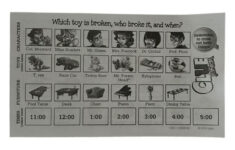Clue Jr Case Of The Broken Toy Board Game Replacement Parts Pieces inside Clue Jr Sheets Printable Free
