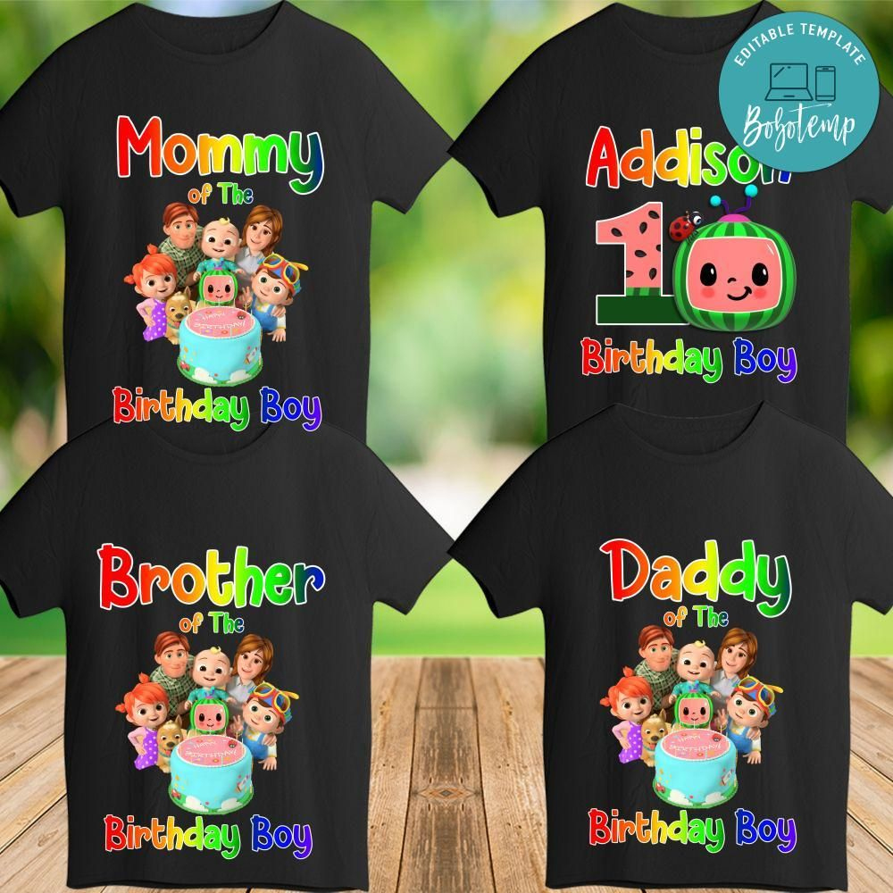 Cocomelon Family Matching First Birthday Shirt Png Files Diy pertaining to Printable Cocomelon Birthday Shirt