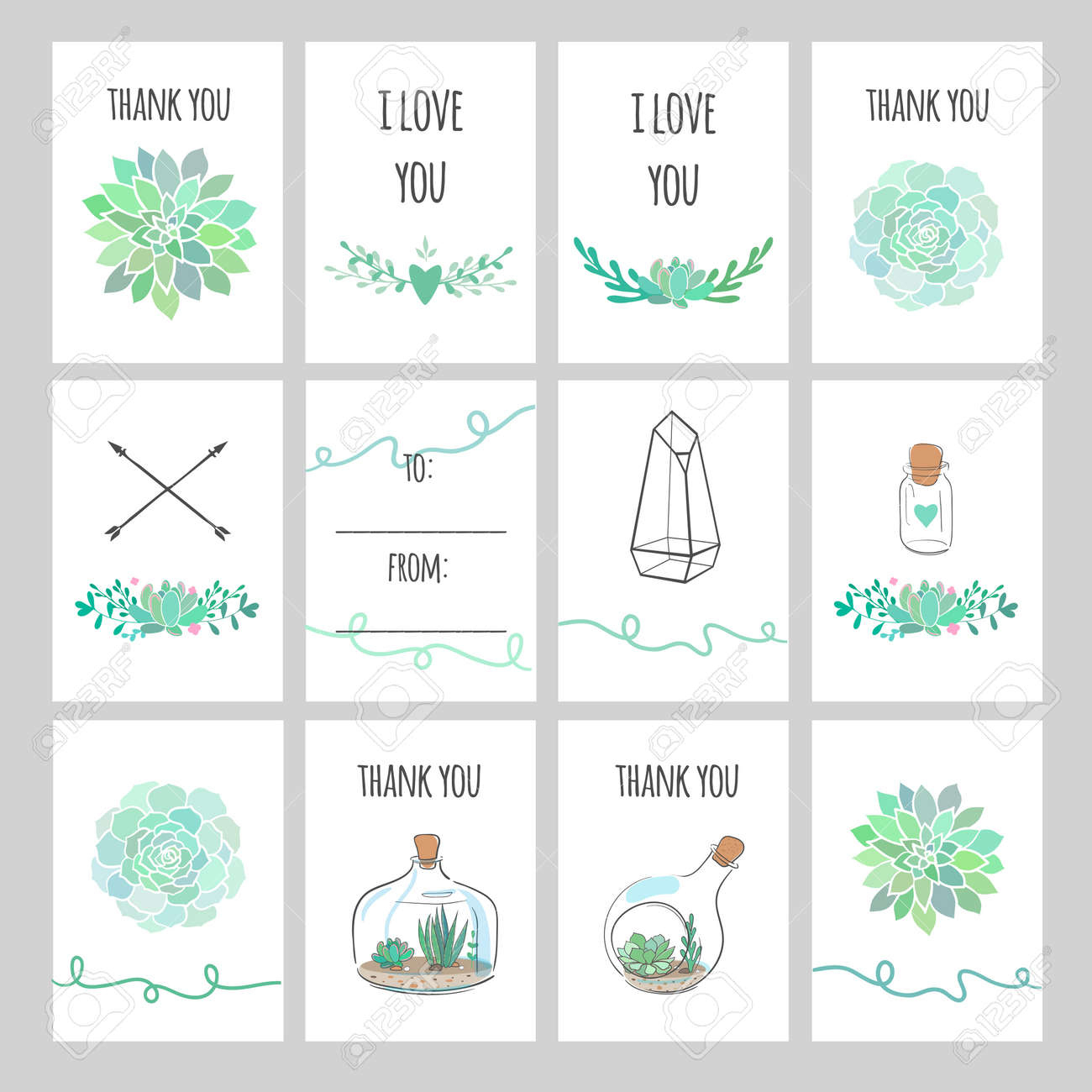 Collection Of Vector Printable Gift Tags And Labels With within Free Printable Succulent Gift Tags