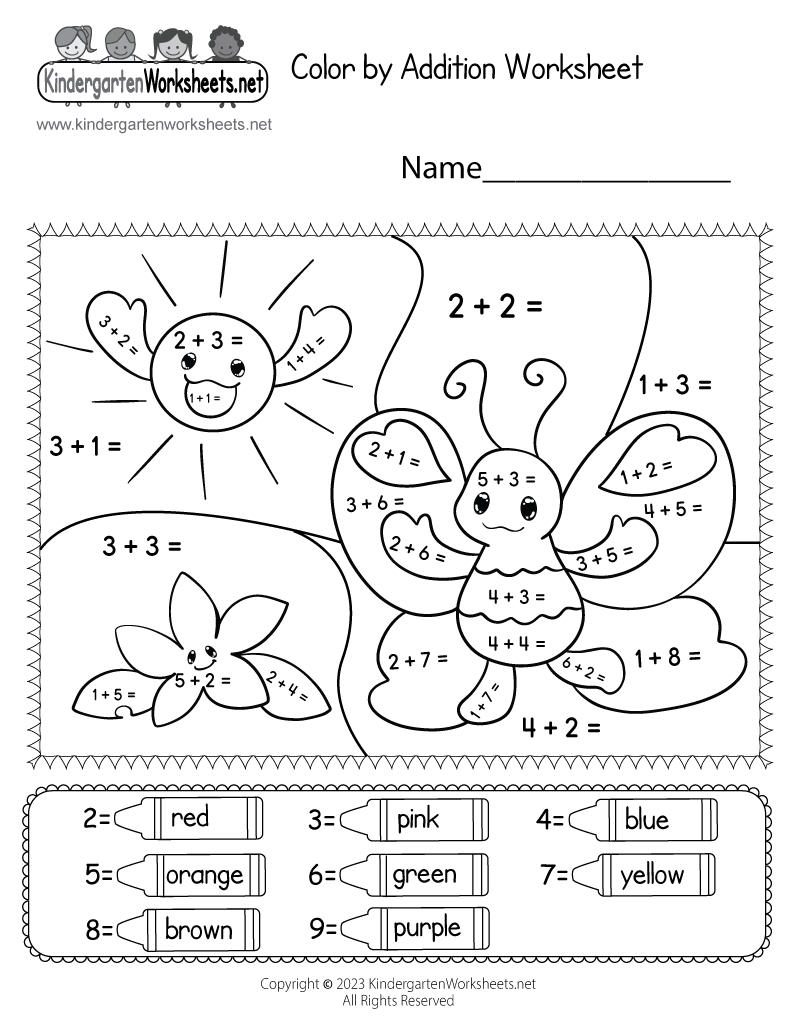 Coloraddition Worksheet - Free Printable, Digital, &amp;amp; Pdf in Color By Addition Worksheet Printable