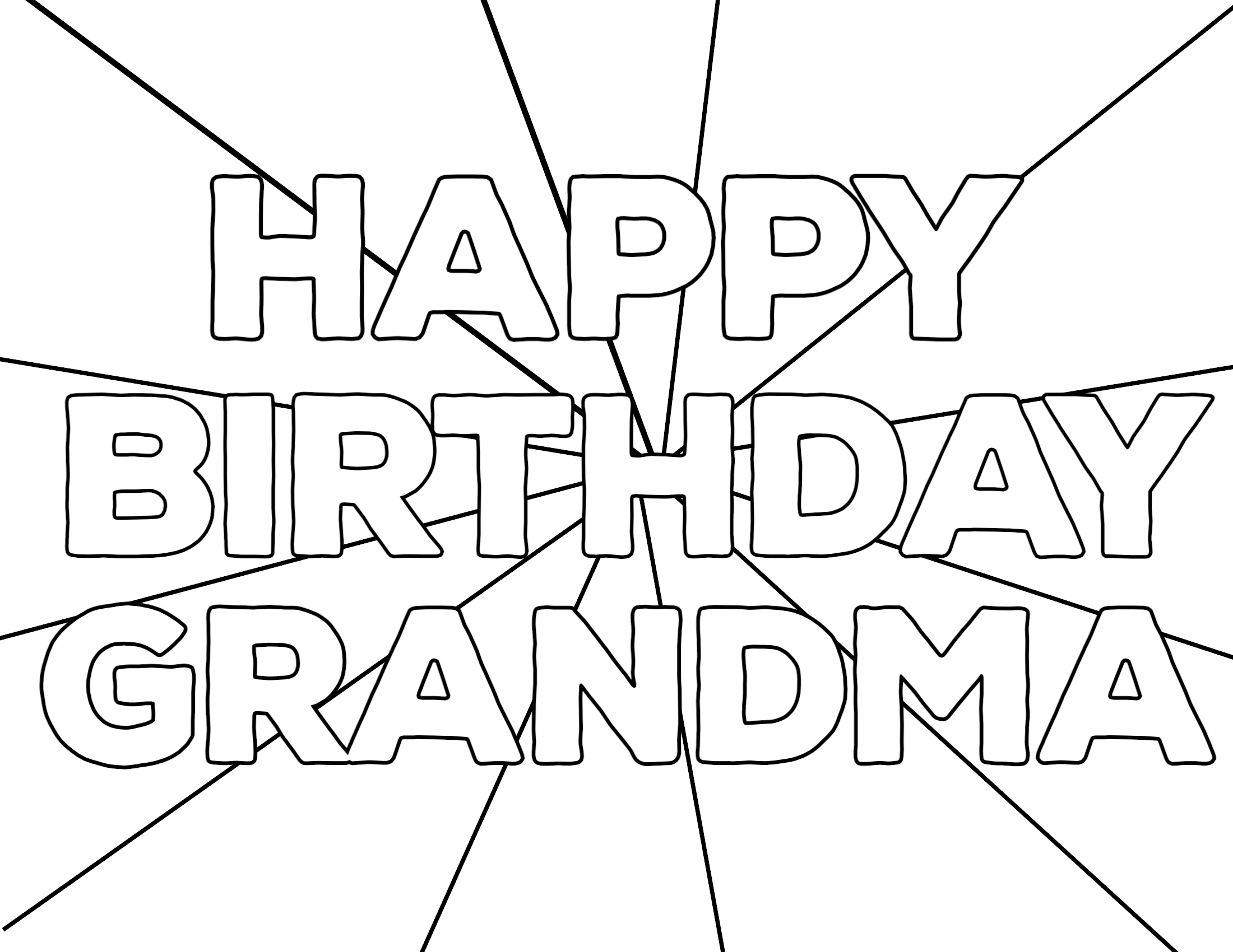 Coloring Pages | Coloring Pages Printable Coloring Happy Birthday within Happy Birthday Grandma Printable