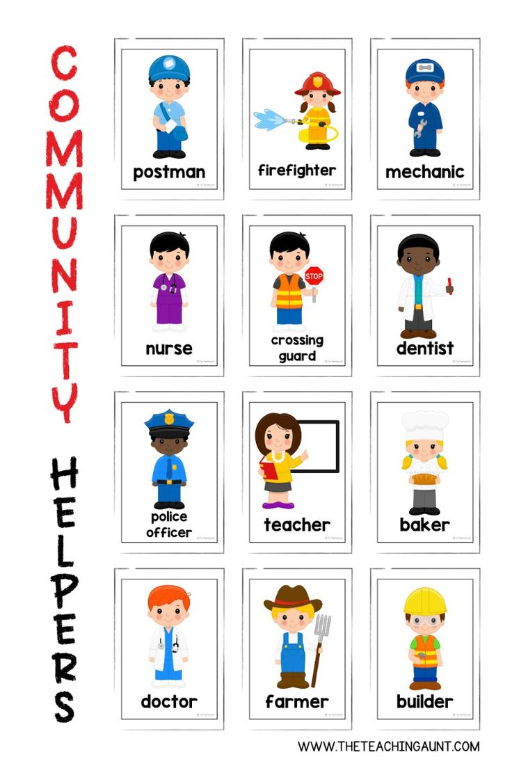 Community Helpers Flashcards Free Printable regarding Free Printable Community Helpers Flashcards