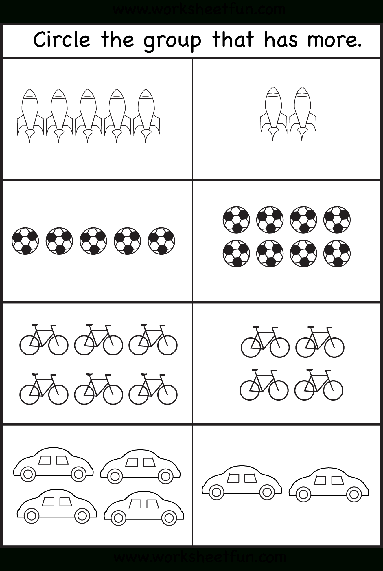 Comparison Worksheets – More Or Less – 2 Worksheets / Free pertaining to Kindergarten More Or Less Worksheets