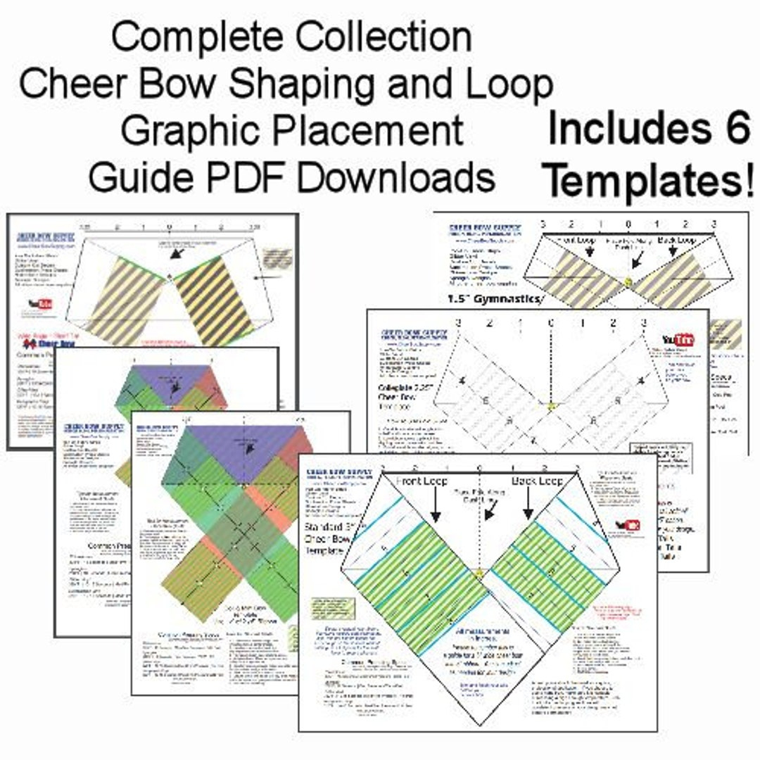 Complete Set Of Printable Cheer Bow Template And Loop Graphic inside Free Printable Printable Cheer Bow Template