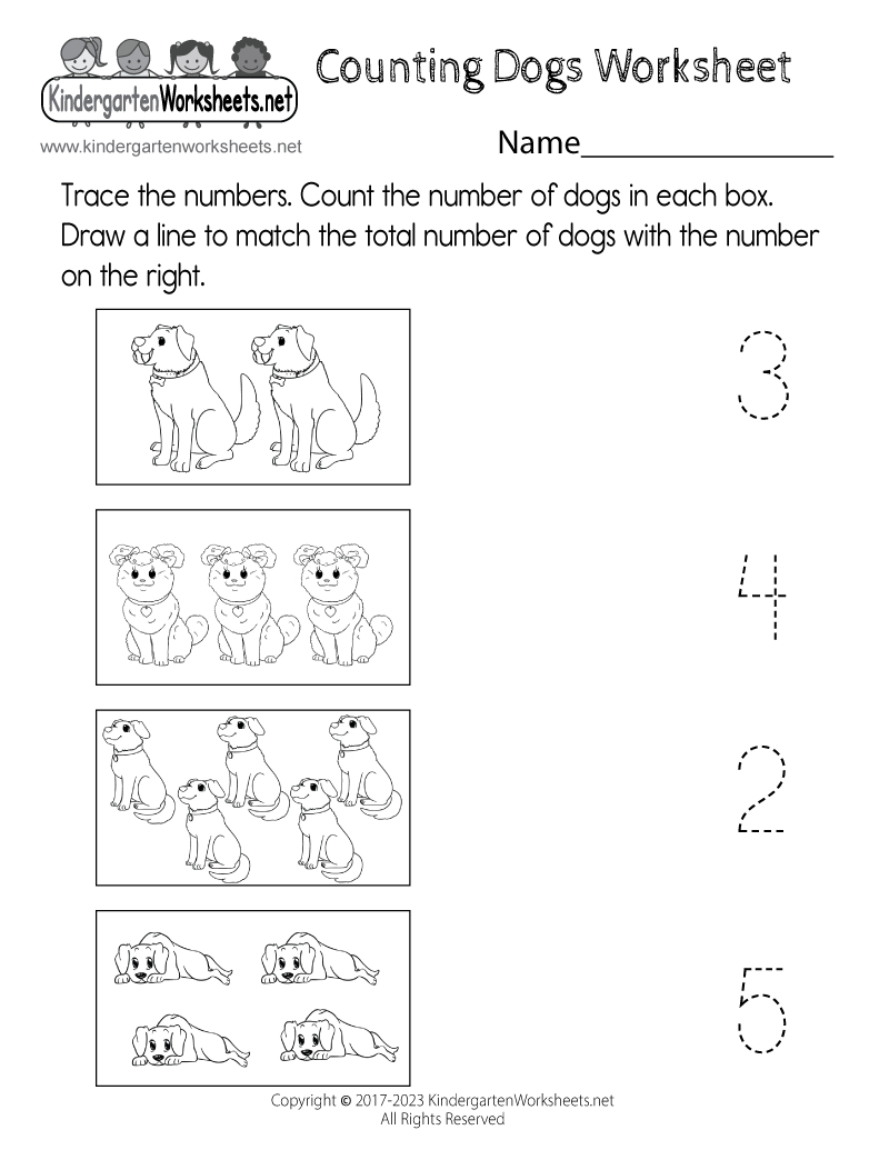 Counting Dogs Worksheet - Free Printable, Digital, &amp;amp; Pdf with Animal Counting Worksheet Printable