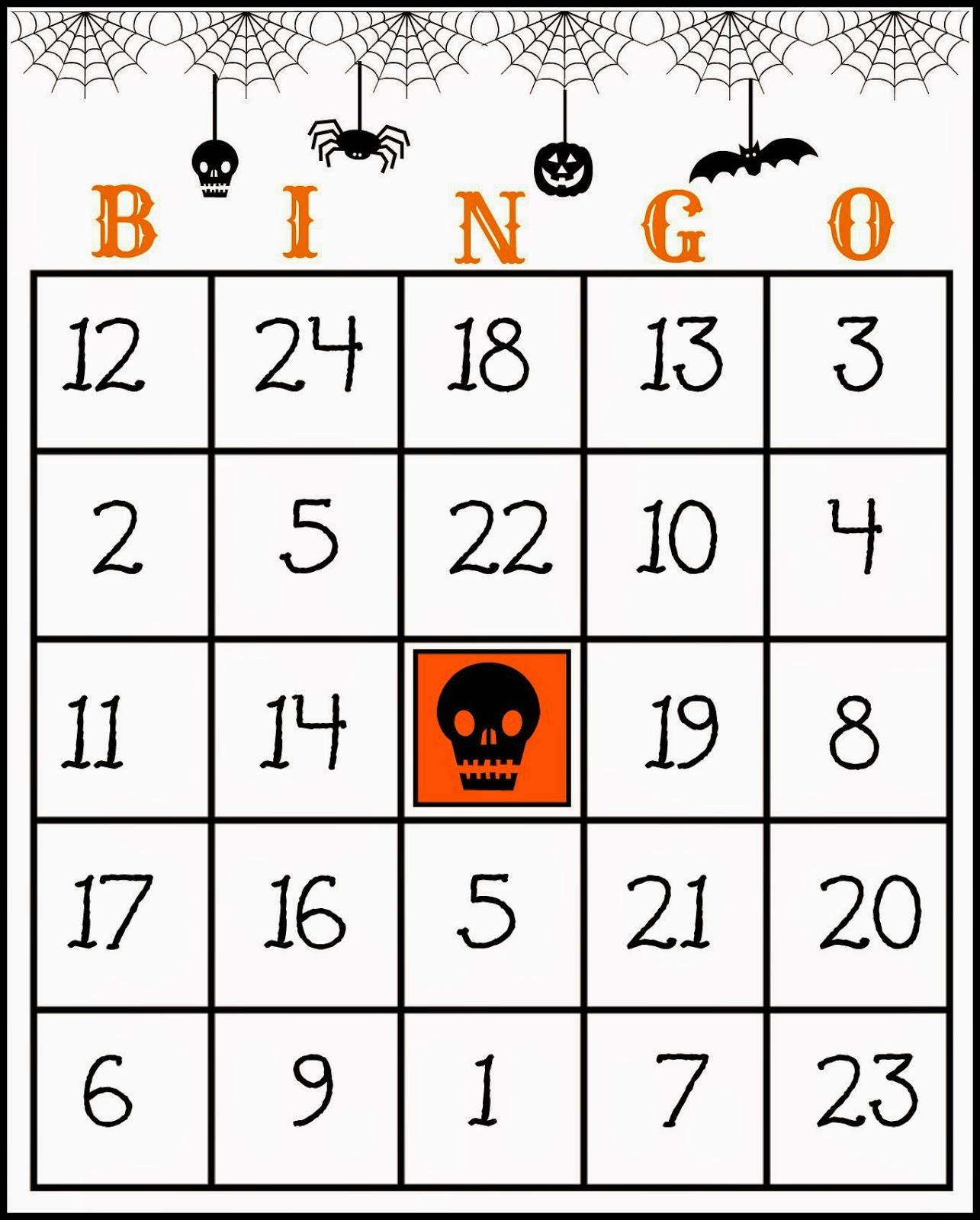 Crafty In Crosby: Free Printable Halloween Bingo Game with regard to Free Printable Halloween Bingo Cards With Numbers