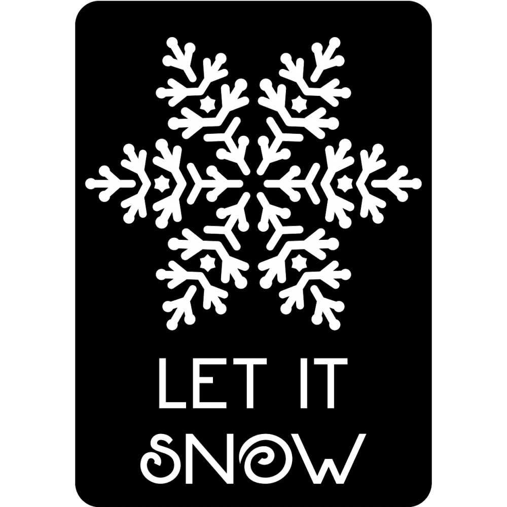 Creative Expressions Mini Stencil Let It Snow with regard to Free Printable Let It Snow Stencil