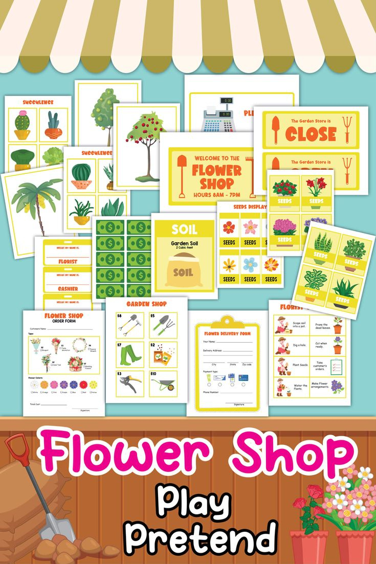 Creative Plant Store Printable Bundle For Kids regarding Flower Shop Dramatic Play Free Printables