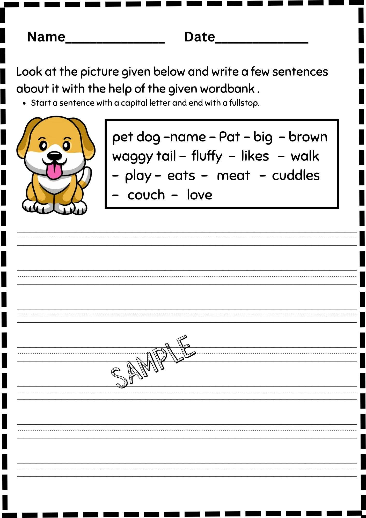 Creative Writing Worksheets For Kids | 6 Fun Animal Prompts for Writing Worksheets Printable For Elementary