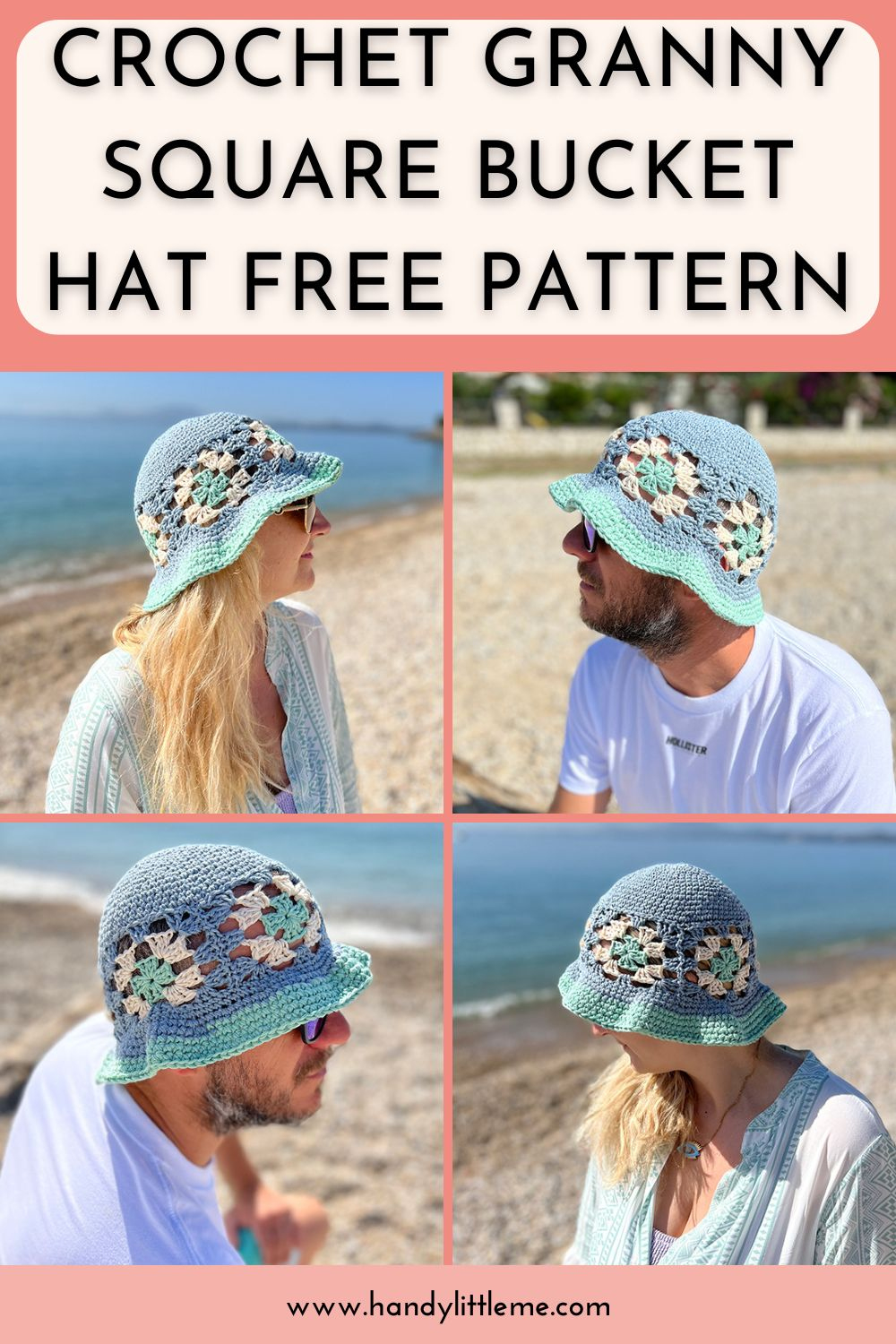 Crochet Granny Square Bucket Hat Free Pattern - Handy Little Me regarding Free Printable Crochet Bucket Hat Pattern