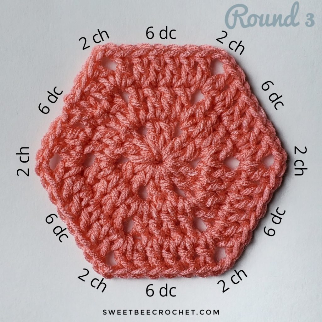 Crochet Hexagon Tutorial - Sweet Bee Crochet intended for Free Printable Hexagon Crochet Pattern