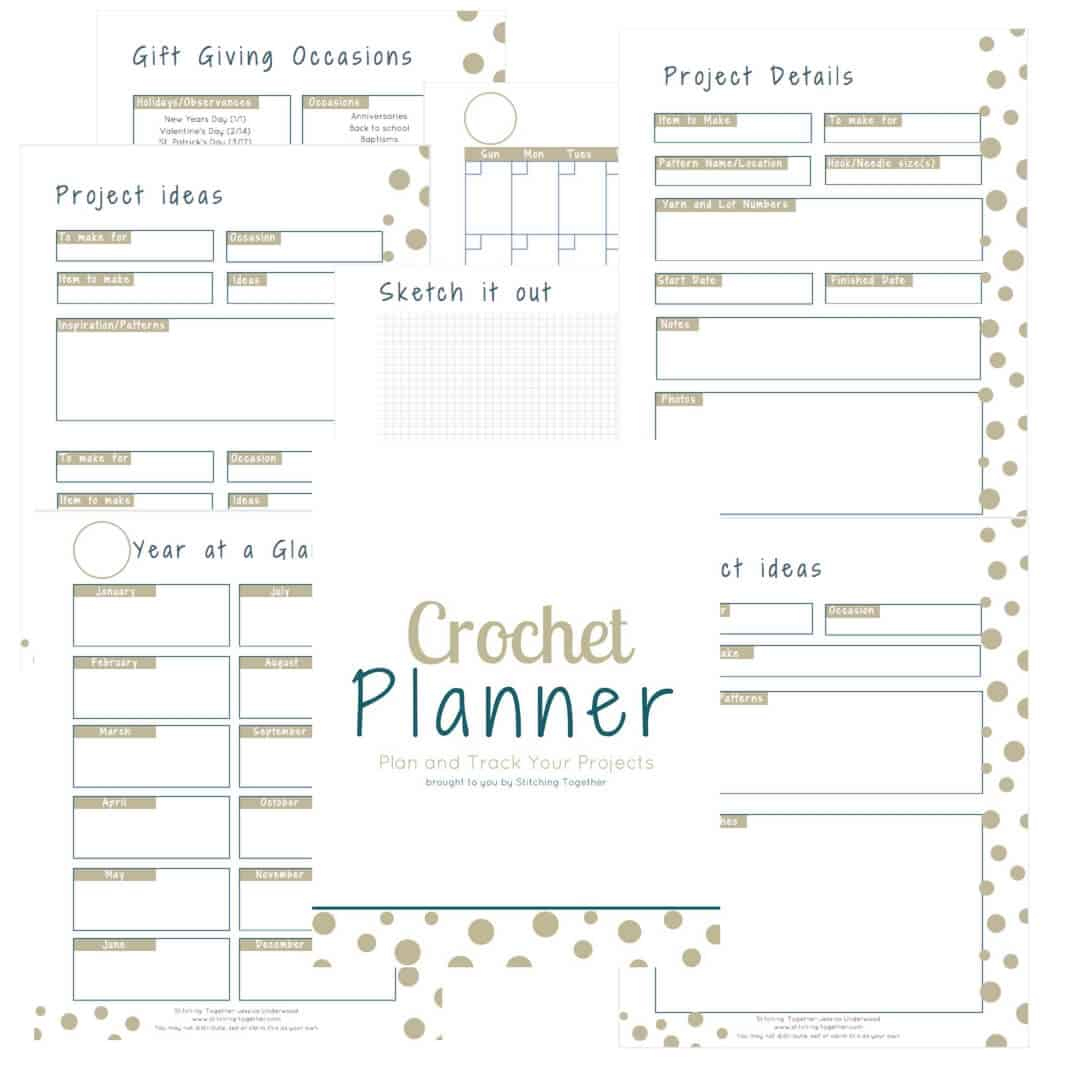 Crochet Planner - Free Download - Stitching Together for Free Printable Crochet Journal Template