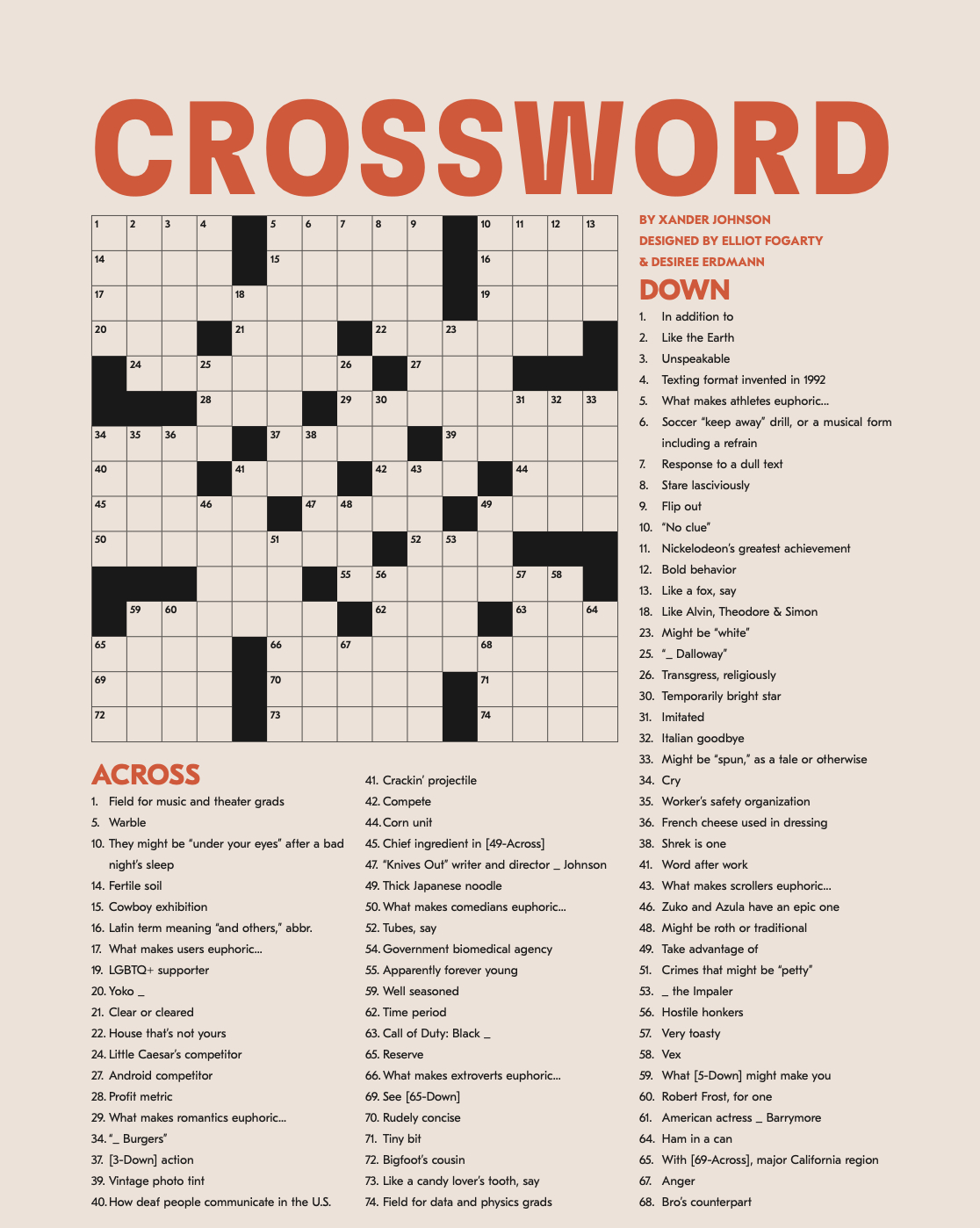 Crossword — Klipsun Magazine throughout Fox News Crossword Puzzle Today Printable