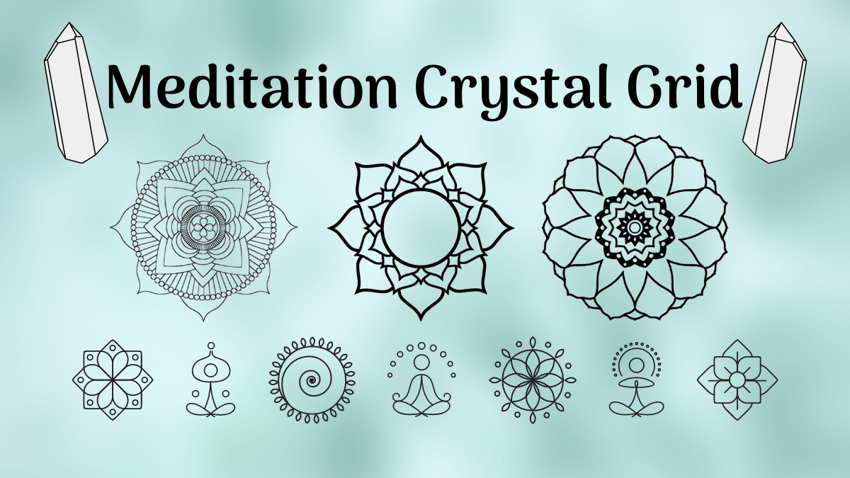 Crystal Grid Layout 3#: Meditation Focus Layout – Free Downloads with Free Printable Crystal Grid For the Root Chakra