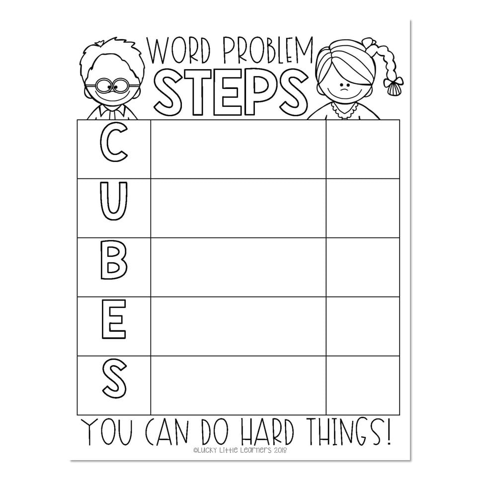 Cubes Math Strategy - Lucky Little Learners in Free Printable Cubes Math Strategy
