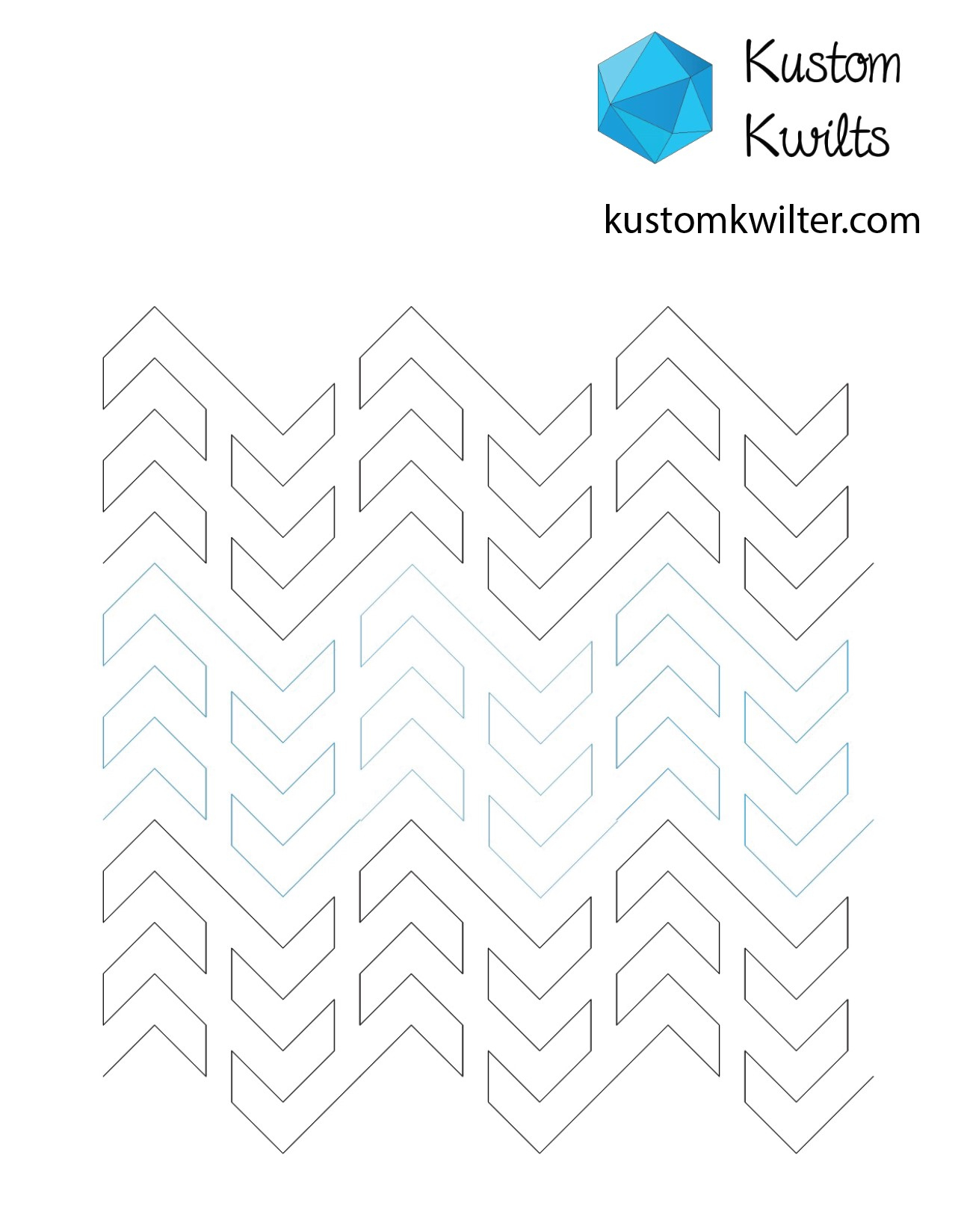 Cupid&amp;#039;S Arrow Pantograph - Kustom Kwilts inside Free Quilting Pantographs For Beginners Printable
