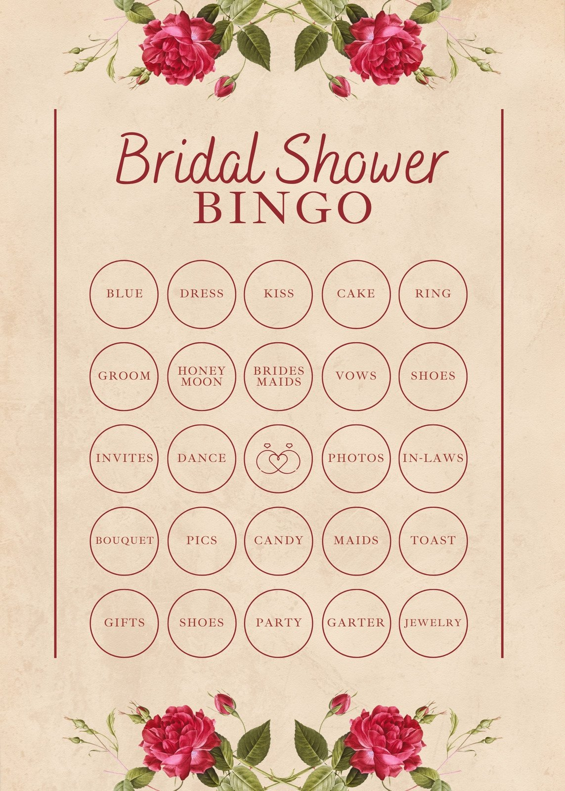 Customize 45+ Bridal Shower Bingo Card Templates Online - Canva pertaining to Free Printable Bingo Cards For Bridal Shower