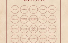 Customize 72+ Bridal Shower Bingo Card Templates Online – Canva inside Downloadable Template Free Printable Bridal Shower Bingo