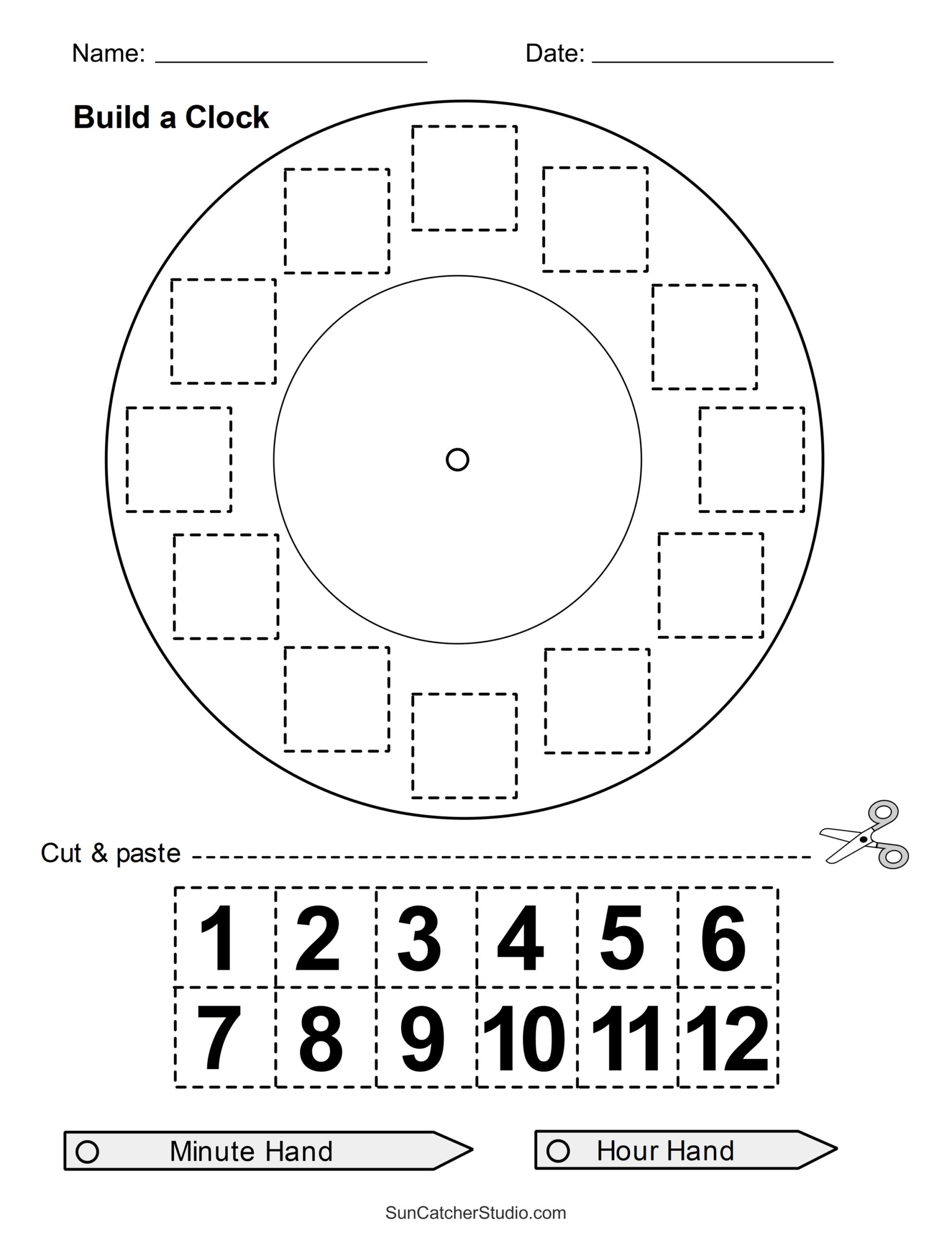 Cut And Paste Worksheets (Printable Activities For Kids) – Free pertaining to Printable Cut And Paste Time Worksheet