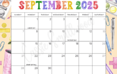 Cute 2025 Free Printable Monthly Calendars – Cassie Smallwood in September 2025 Calendar With Holidays Printable Free