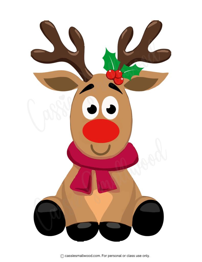 Cute Pin The Nose On Rudolph Game (Free Printable) - Cassie Smallwood with Free Printable Pin The Nose On Rudolph