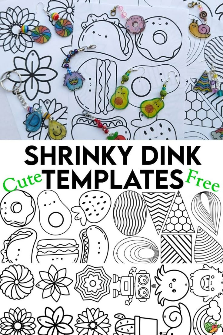Cute Shrinky Dink Templates Free Printables pertaining to Shrinky Dinks Printable Templates