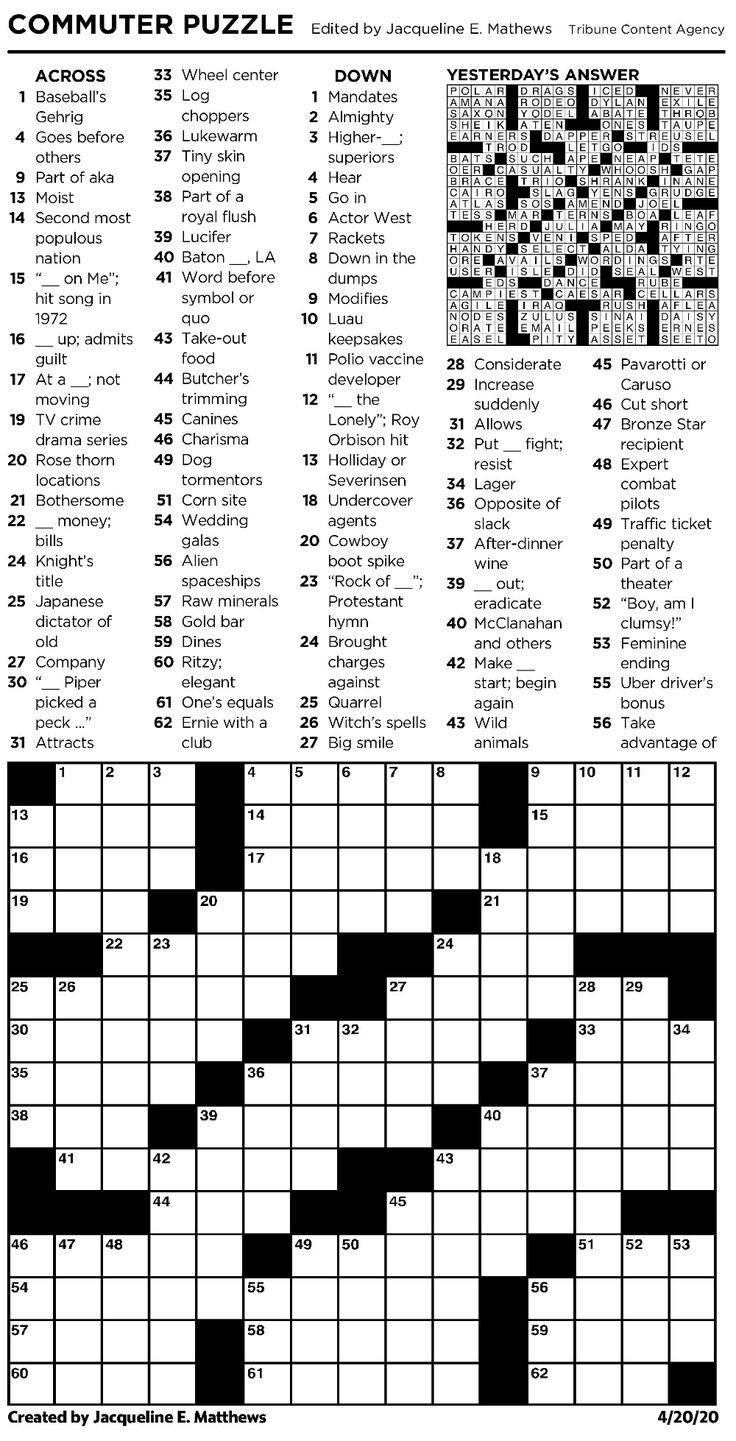 Dallas News in Newsday Crossword Puzzle Brains Only Printable