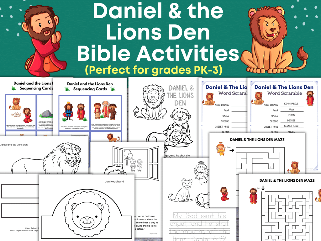 Daniel And The Lions Den Coloring Page (Free Printable) - Simply with Free Printable Daniel And The Lion&amp;#039;S Den Printable Craft