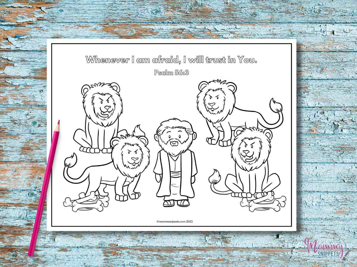 Daniel And The Lions&amp;#039; Den Coloring Pages: Bible Story About Faith with Free Printable Daniel and the Lion&amp;amp;#039;s Den Printable Craft