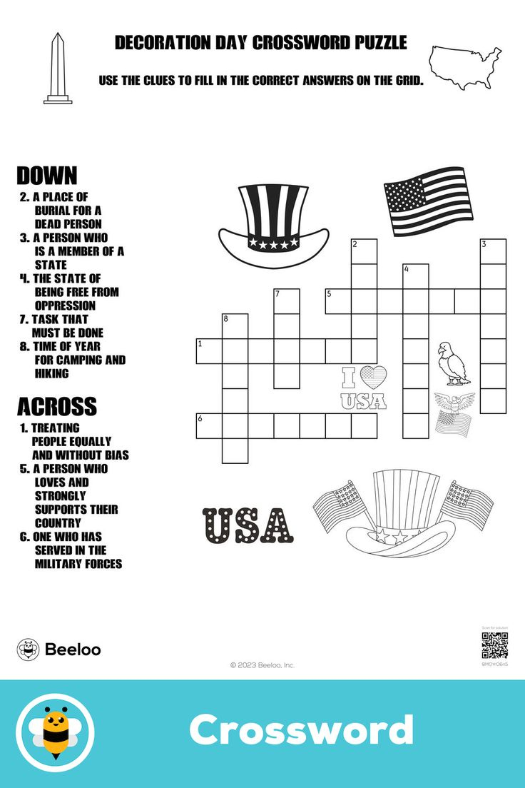 Decoration Day Crossword Puzzle throughout Up And Down Words Newsday Answers Today Free Printable