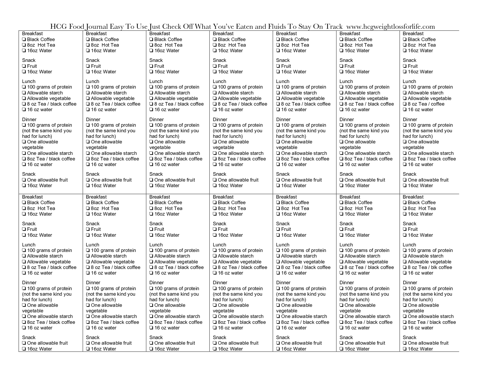Dieta Hcg within Hcg Diet Plan Menu Printable For Free