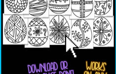 Digital Coloring Pages – Pysanky Easter Eggs for Free Printable Pysanky Patterns