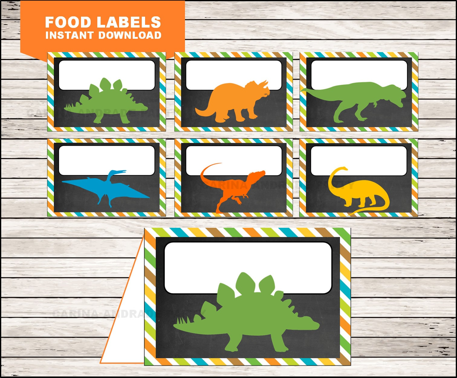 Dinosaur Food Labels, Printable T-Rex Food Tent Cards, Dinosaur inside Dinosaur Food Labels Free Printable