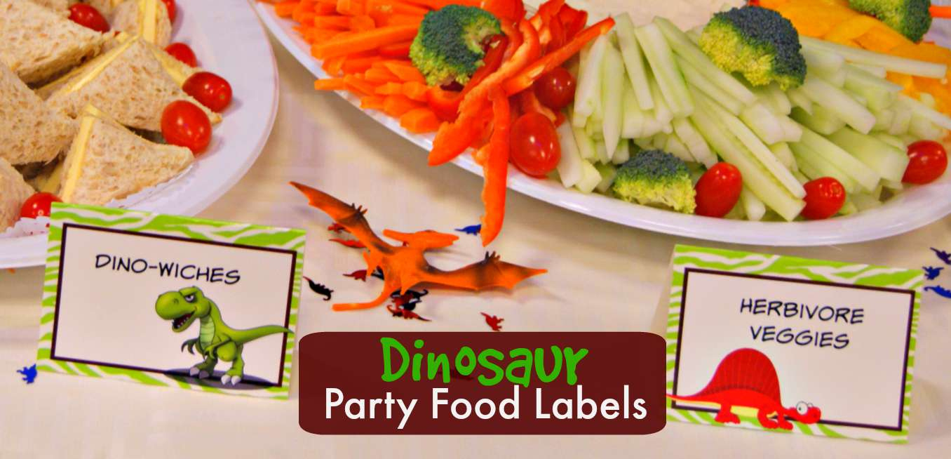 Dinosaur Party Printable &amp;#039;Food Labels&amp;#039; - Supermommy for Free Printable Dinosaur Party Food Labels