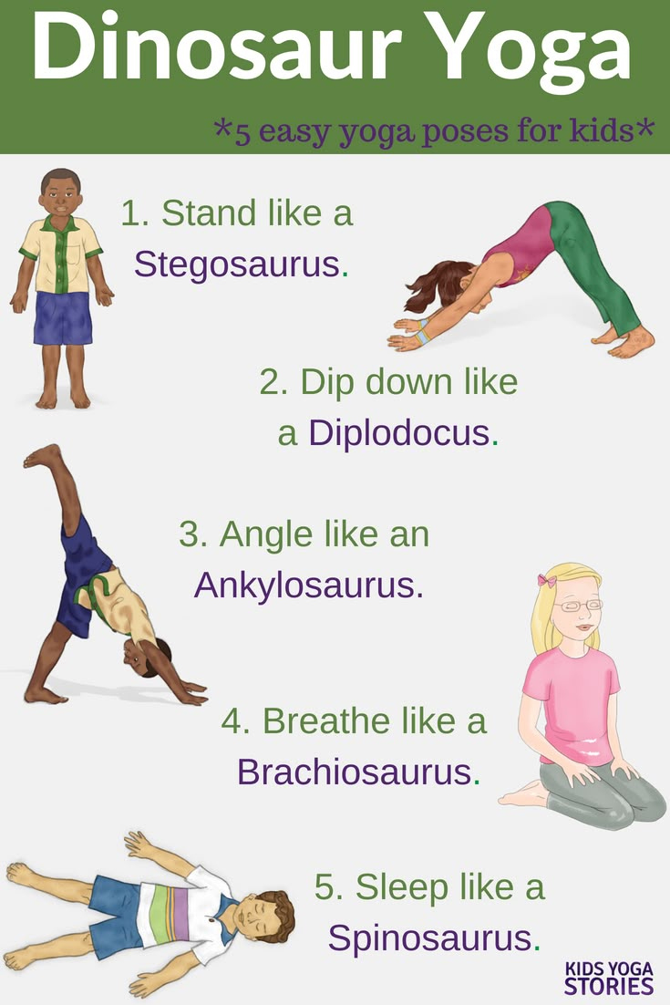 Dinosaur Yoga Poses For Kids in Dinosaur Yoga Cards Free Printables