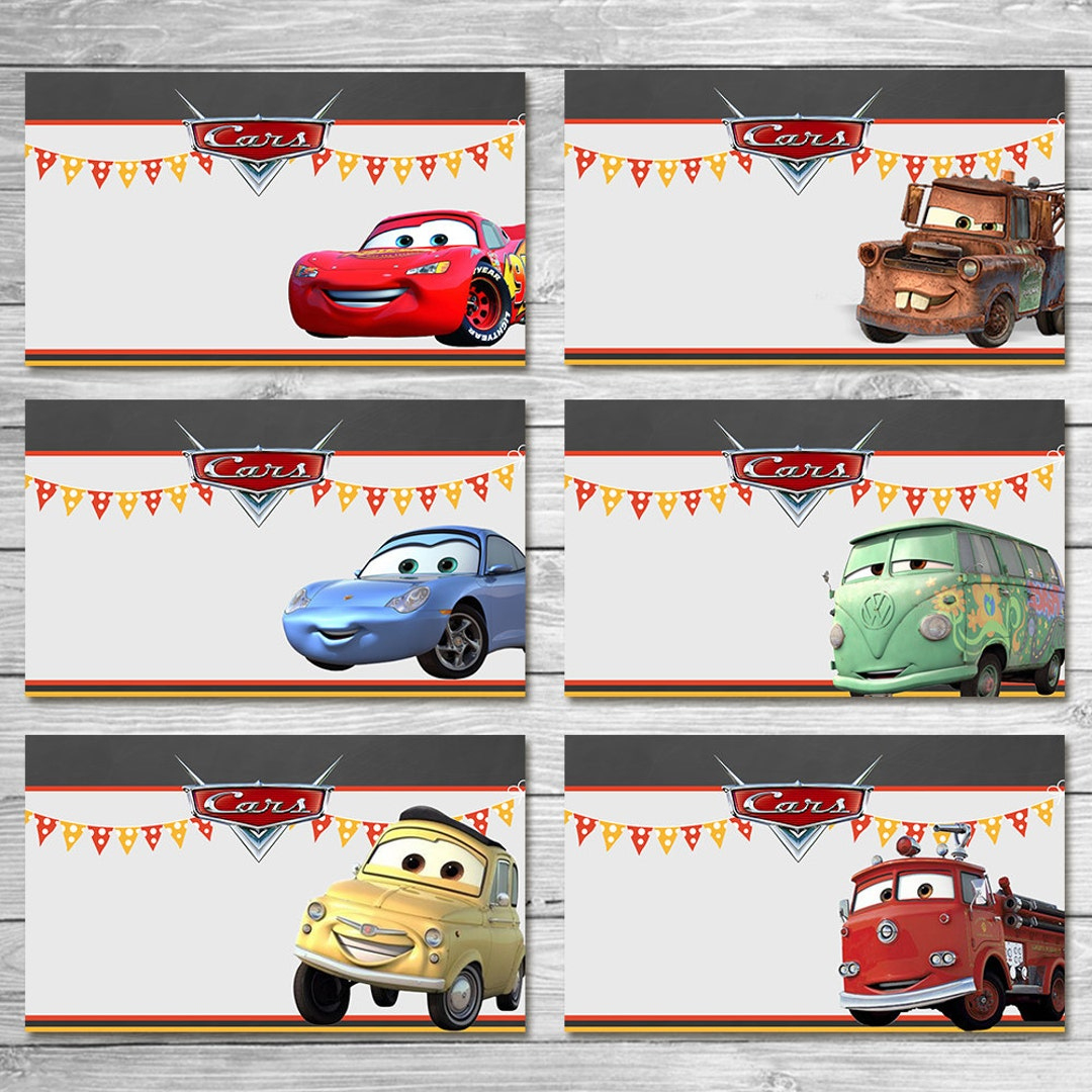Disney Cars Food Tents Chalkboard - Cars Food Labels - Disney Cars Printables - Cars Party Favor - Cars Happy Birthday - Cars Birthday - Etsy regarding Cars Themed Birthday Party Printables