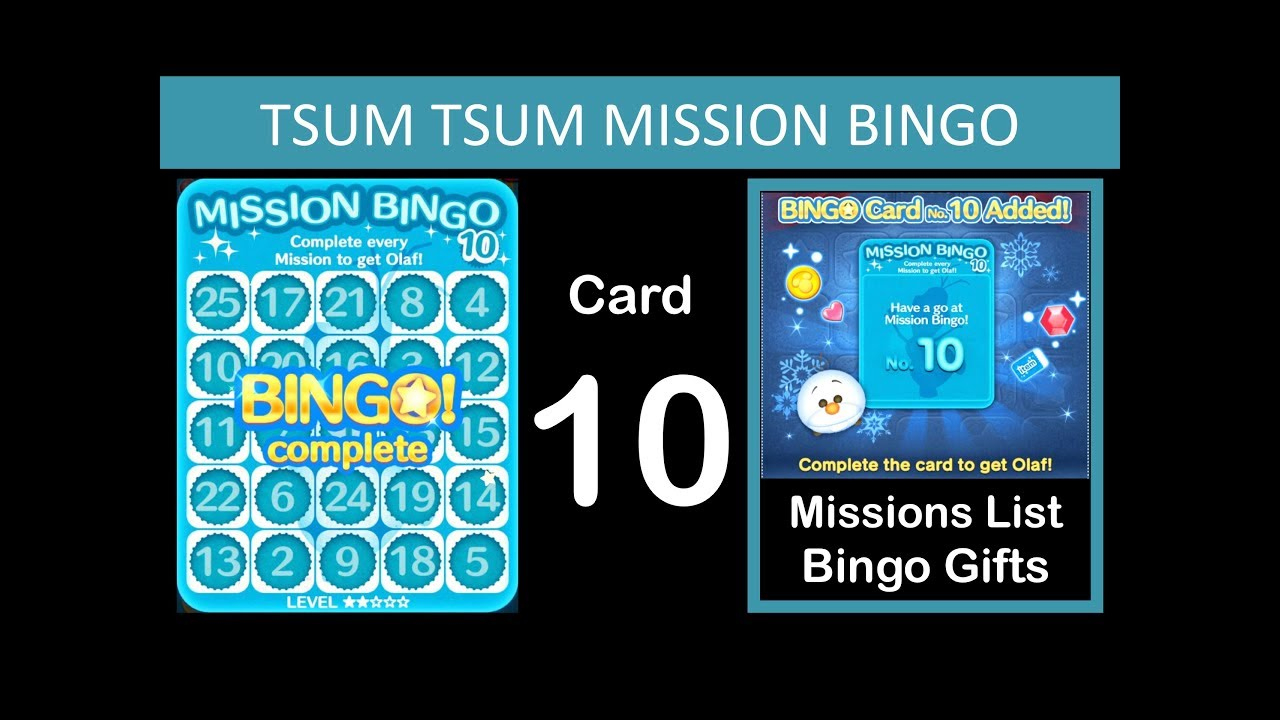 Disney Tsum Tsum Bingo Card 10 Completed (List, Clips, Notes, Gifts) inside Tsum Tsum Bingo Card 10