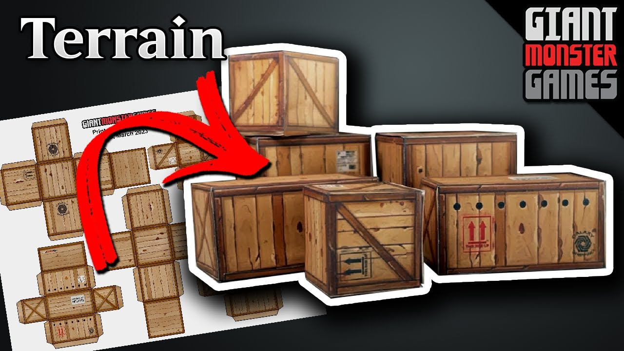 Diy Game Terrain - Free Paper Craft Wood Boxes, Fast And Easy War Game Terrain - Build Time 30 Min intended for Free Printable Paper Wargame Terrain