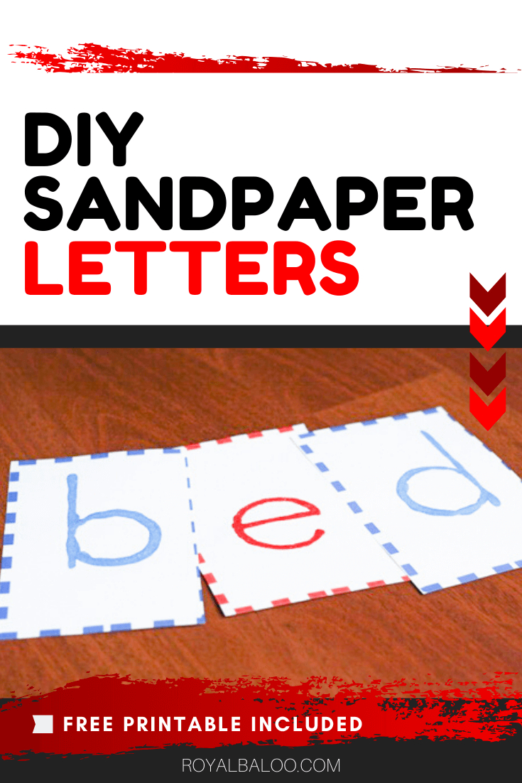Diy Montessori Sandpaper Cards For The Alphabet → Royal Baloo for Free Montessori Sandpaper Letters Printable