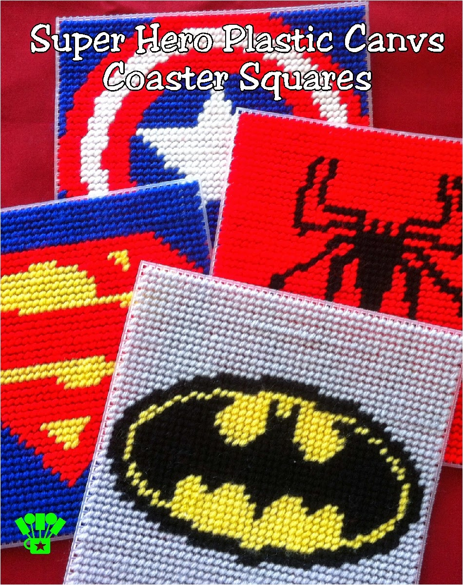 Diy Party Mom: Super Hero Coaster Plastic Canvas Pattern with Free Printable Plastic Canvas Coaster Patterns