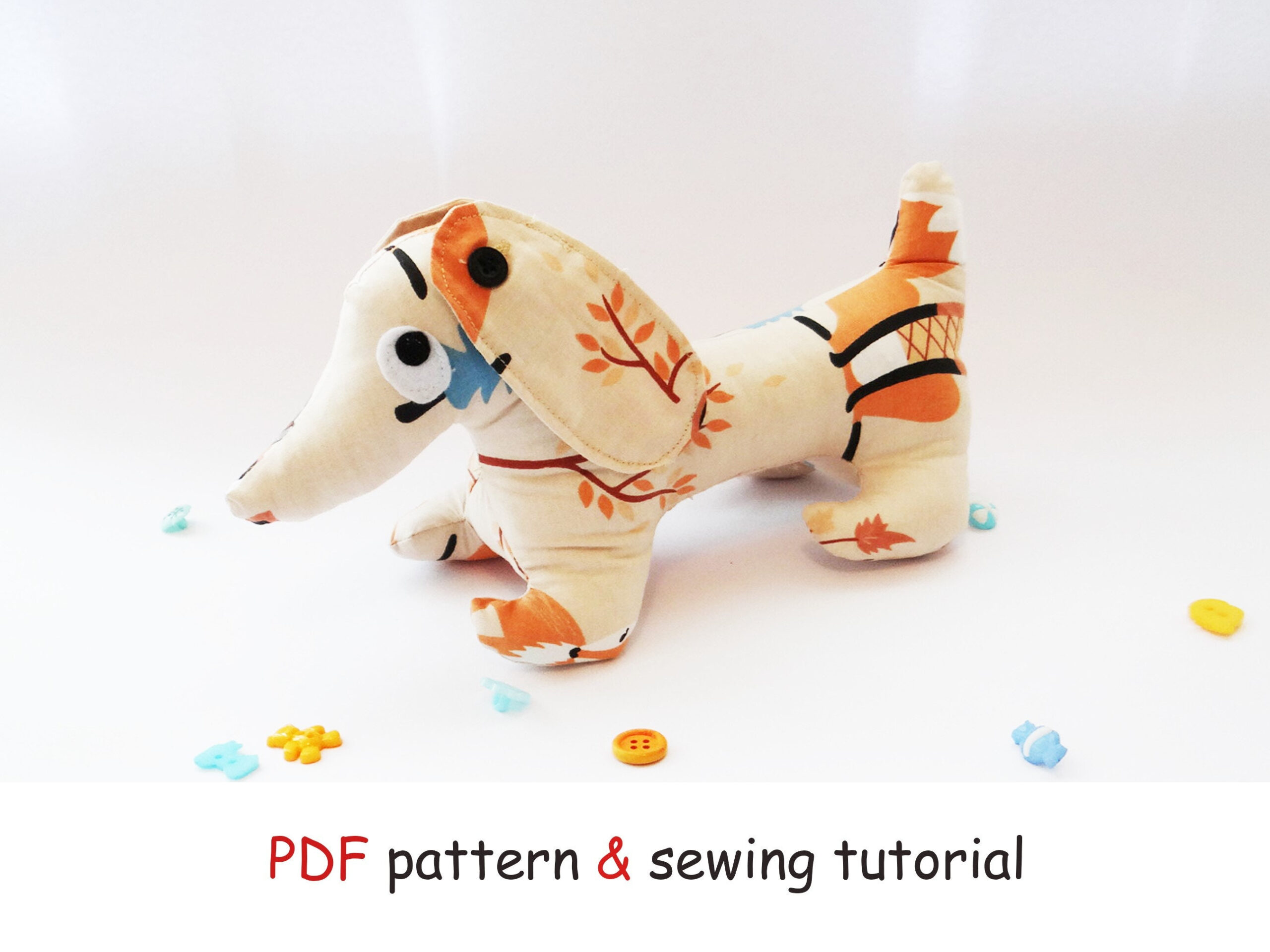 Diy Pdf Dachshund Sewing Pattern | Easy Gift Baby Toy, Stuffed regarding Downloadable Free Printable Dachshund Sewing Pattern