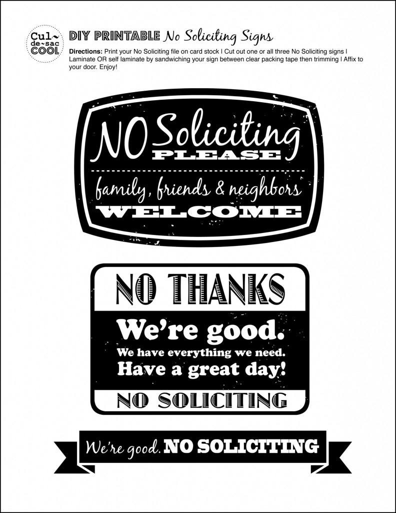 Diy Printable No Soliciting Signs - regarding Free Printable Funny No Soliciting Sign Printable