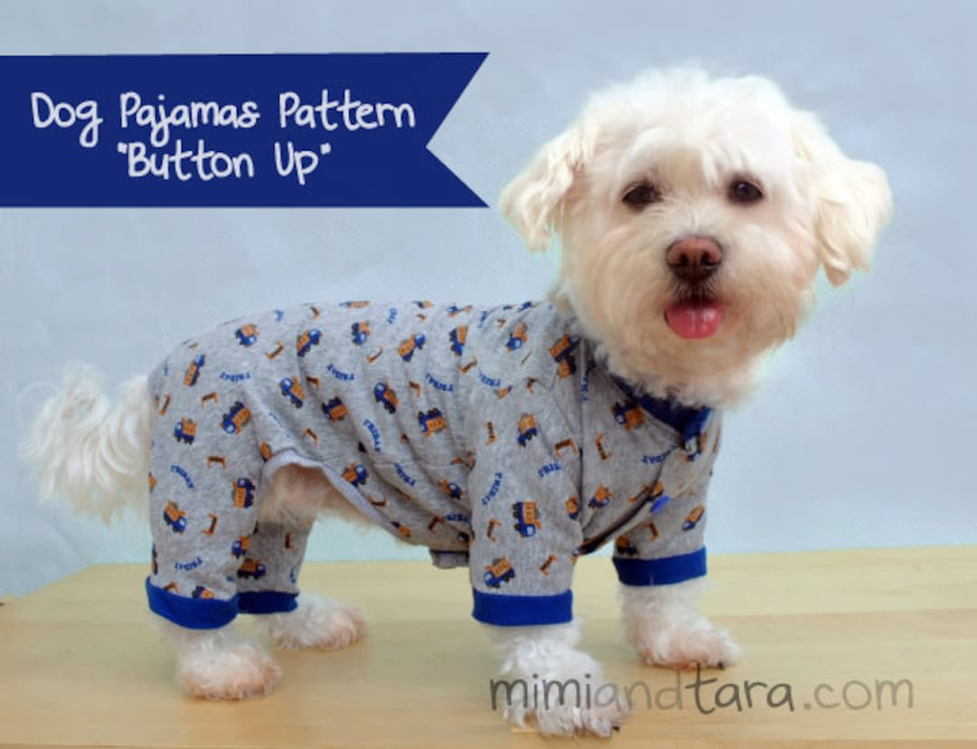 Dog Pajamas Pattern Size Xs &amp;quot;Button Up&amp;quot;, Sewing Pattern, Dog Clothes Pattern - Etsy.de with Pajama Free Printable Sewing Patterns For Dog Clothes