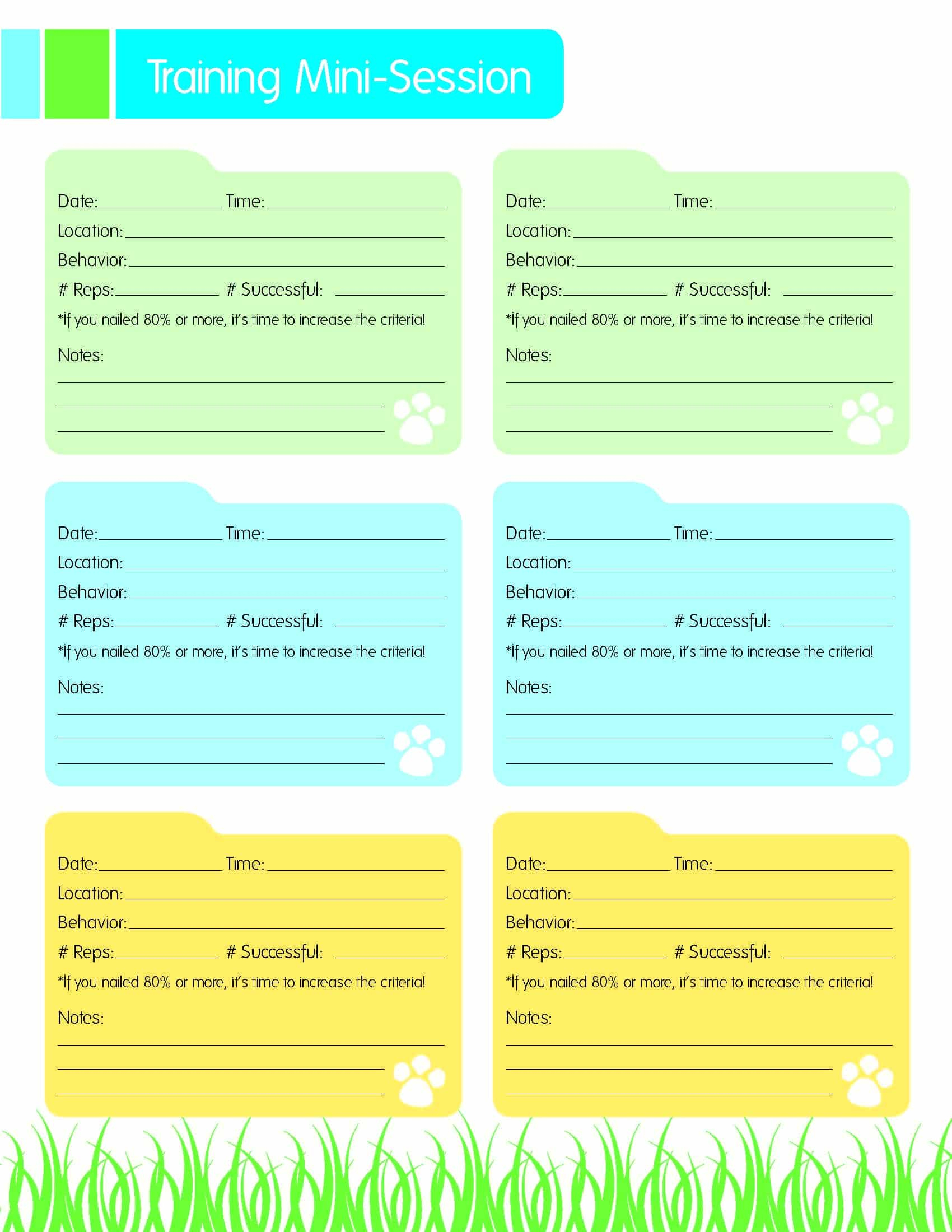 Dog Training Resource: Free Mini-Session Training Printable - Oh for Free Printable Dog Training Worksheets